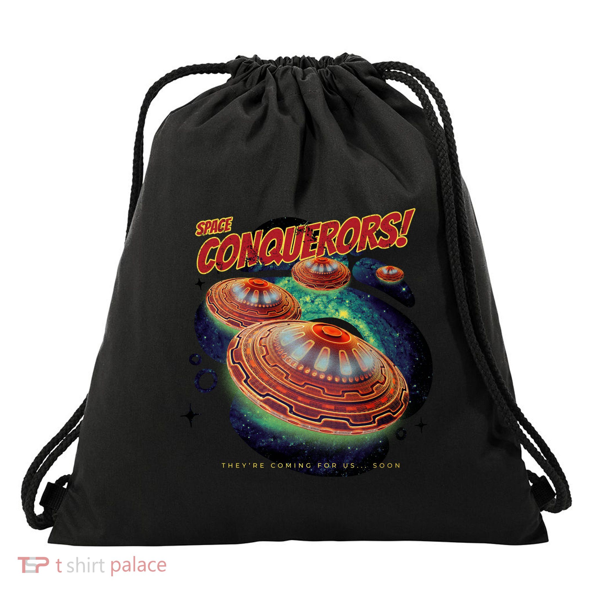 Space Conquerors Drawstring Bag