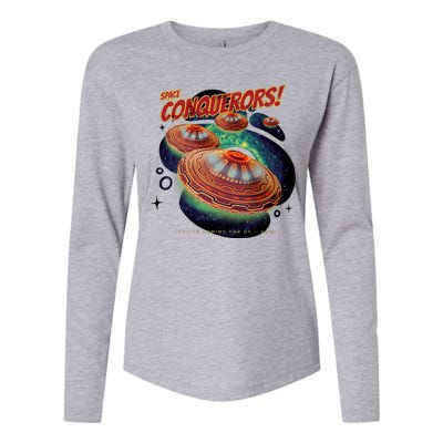 Space Conquerors Womens Cotton Relaxed Long Sleeve T-Shirt