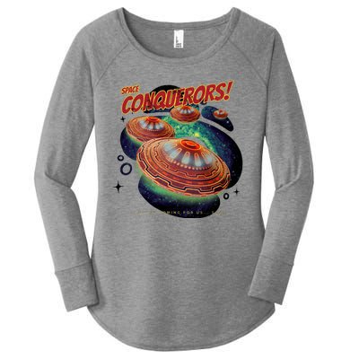 Space Conquerors Women's Perfect Tri Tunic Long Sleeve Shirt