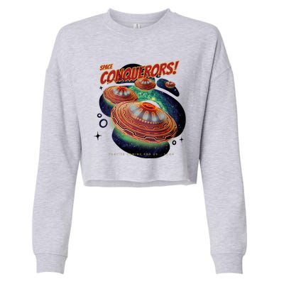 Space Conquerors Cropped Pullover Crew