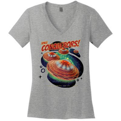 Space Conquerors Women's V-Neck T-Shirt