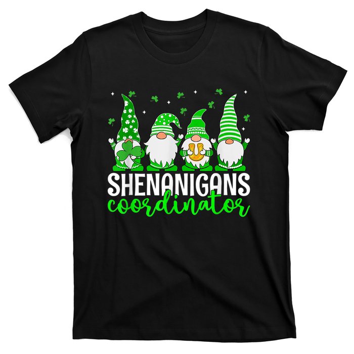 Shenanigans Coordinator St Patricks Day Gnomes Green Proud T-Shirt