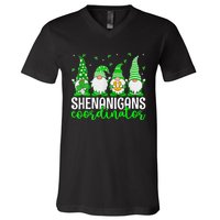 Shenanigans Coordinator St Patricks Day Gnomes Green Proud V-Neck T-Shirt