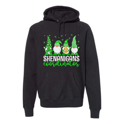 Shenanigans Coordinator St Patricks Day Gnomes Green Proud Premium Hoodie