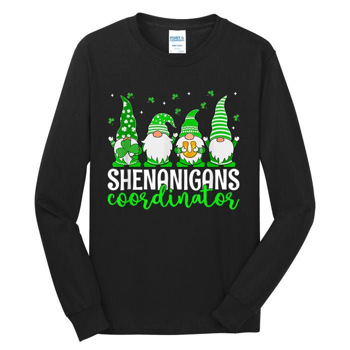 Shenanigans Coordinator St Patricks Day Gnomes Green Proud Tall Long Sleeve T-Shirt