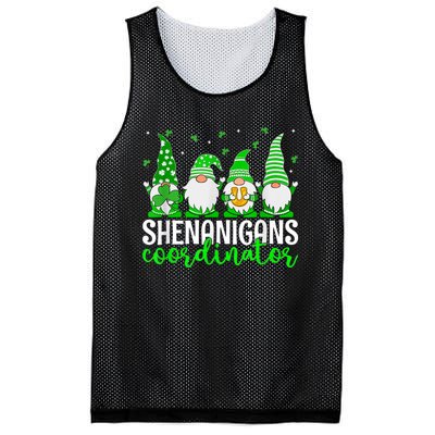 Shenanigans Coordinator St Patricks Day Gnomes Green Proud Mesh Reversible Basketball Jersey Tank