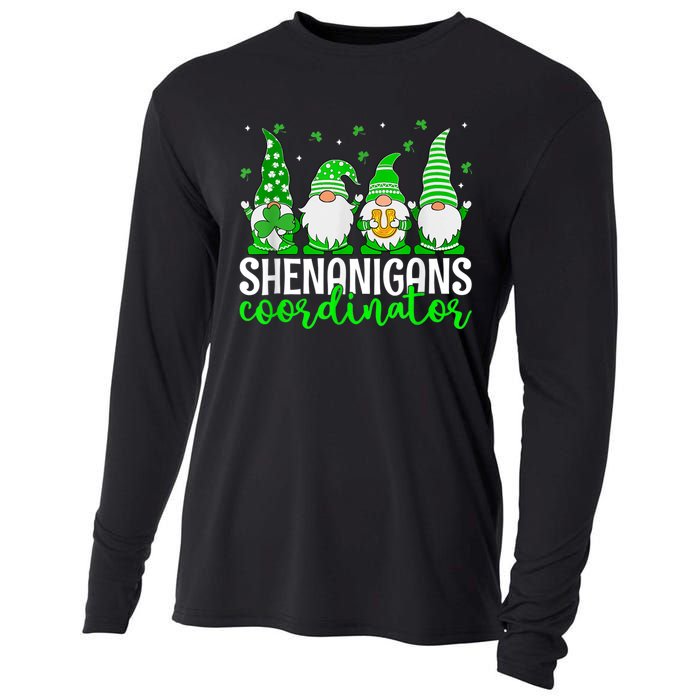 Shenanigans Coordinator St Patricks Day Gnomes Green Proud Cooling Performance Long Sleeve Crew