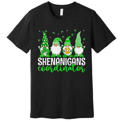 Shenanigans Coordinator St Patricks Day Gnomes Green Proud Premium T-Shirt