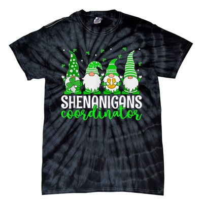 Shenanigans Coordinator St Patricks Day Gnomes Green Proud Tie-Dye T-Shirt