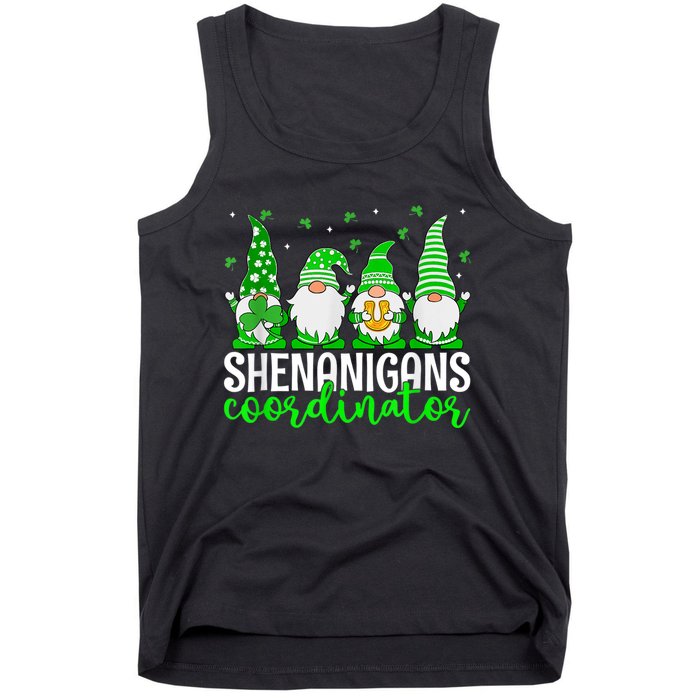 Shenanigans Coordinator St Patricks Day Gnomes Green Proud Tank Top