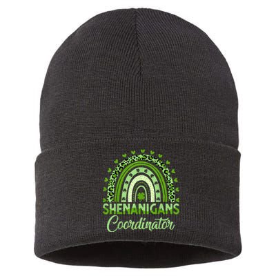 Shenanigans Coordinator St Patricks Day Rainbow Green Proud Sustainable Knit Beanie