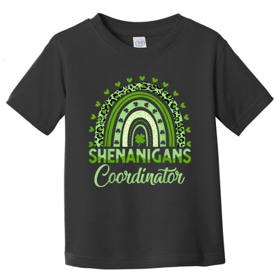 Shenanigans Coordinator St Patricks Day Rainbow Green Proud Toddler T-Shirt