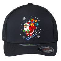 Santa Claus Skiing Christmas Merry Xmas Ski Sport Lovers Flexfit Unipanel Trucker Cap