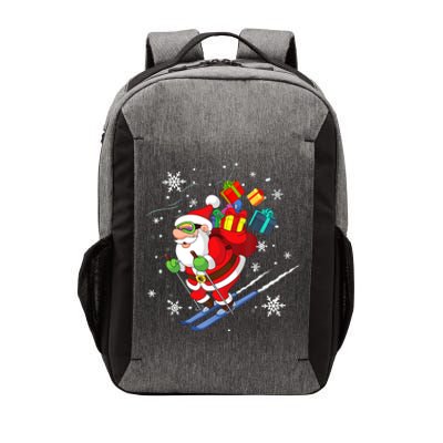 Santa Claus Skiing Christmas Merry Xmas Ski Sport Lovers Vector Backpack