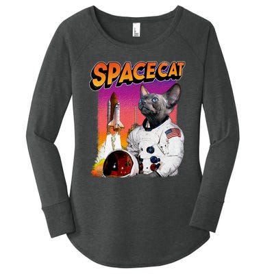 Space Cat Women's Perfect Tri Tunic Long Sleeve Shirt