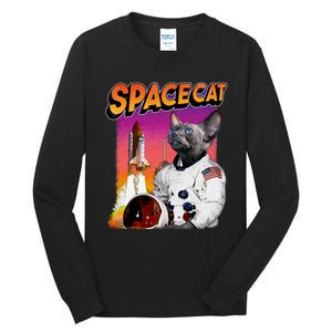 Space Cat Tall Long Sleeve T-Shirt