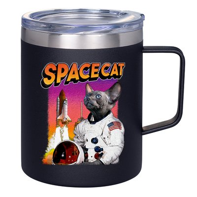 Space Cat 12oz Stainless Steel Coffee Mug