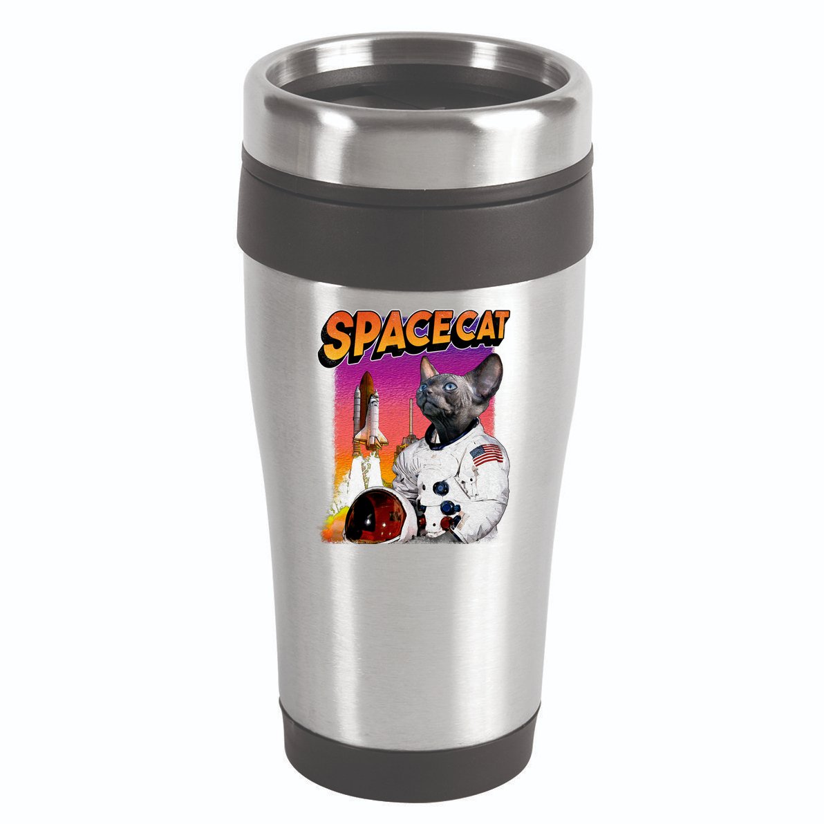 Space Cat 16oz Travel Tumbler