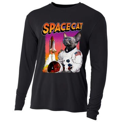 Space Cat Cooling Performance Long Sleeve Crew