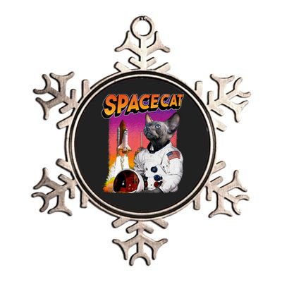 Space Cat Metallic Star Ornament