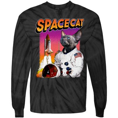 Space Cat Tie-Dye Long Sleeve Shirt
