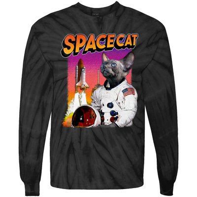 Space Cat Tie-Dye Long Sleeve Shirt