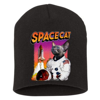 Space Cat Short Acrylic Beanie