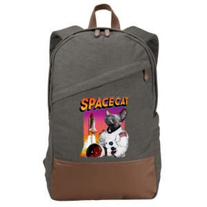 Space Cat Cotton Canvas Backpack