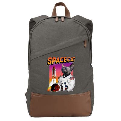 Space Cat Cotton Canvas Backpack