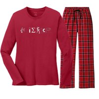 Science Coexist Women's Long Sleeve Flannel Pajama Set 