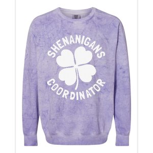 Shenanigans Coordinator St Patricks Day Gift Colorblast Crewneck Sweatshirt