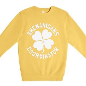 Shenanigans Coordinator St Patricks Day Gift Premium Crewneck Sweatshirt