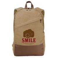 Smile Camera Cotton Canvas Backpack