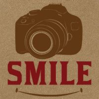 Smile Camera Cotton Canvas Backpack