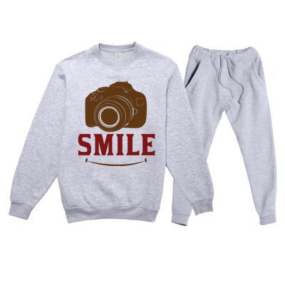 Smile Camera Premium Crewneck Sweatsuit Set