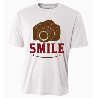 Smile Camera Cooling Performance Crew T-Shirt