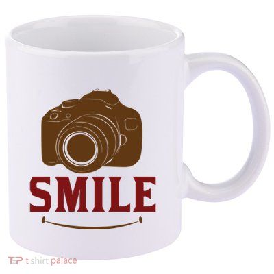 Smile Camera 11oz C Handle Ceramic Mug