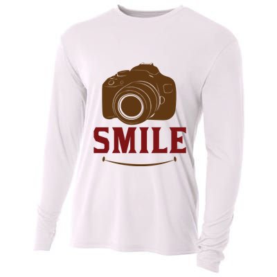 Smile Camera Cooling Performance Long Sleeve Crew