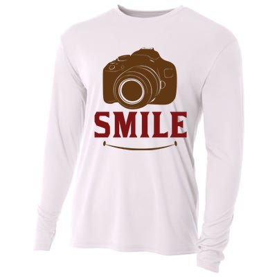 Smile Camera Cooling Performance Long Sleeve Crew