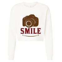 Smile Camera Cropped Pullover Crew
