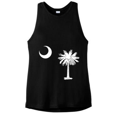 South Carolina State Flag Palmetto Moon Sc Pride Ladies PosiCharge Tri-Blend Wicking Tank