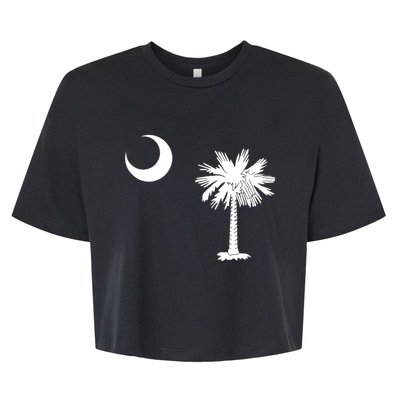 South Carolina State Flag Palmetto Moon Sc Pride Bella+Canvas Jersey Crop Tee