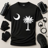 South Carolina State Flag Palmetto Moon Sc Pride Cooling Performance Crew T-Shirt