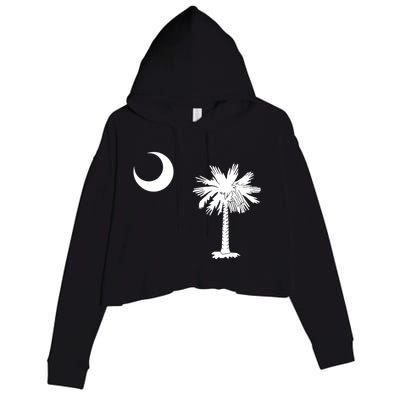 South Carolina State Flag Palmetto Moon Sc Pride Crop Fleece Hoodie