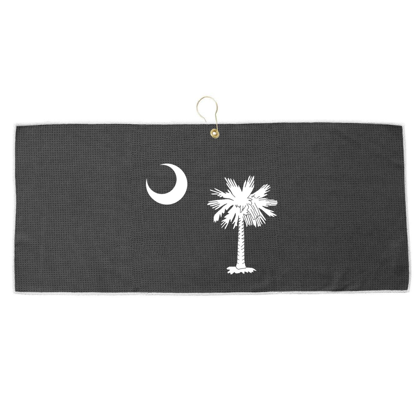 South Carolina State Flag Palmetto Moon Sc Pride Large Microfiber Waffle Golf Towel