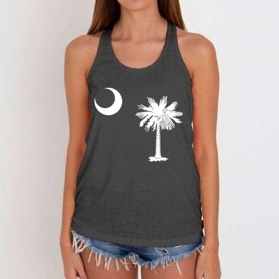 South Carolina State Flag Palmetto Moon Sc Pride Women's Knotted Racerback Tank