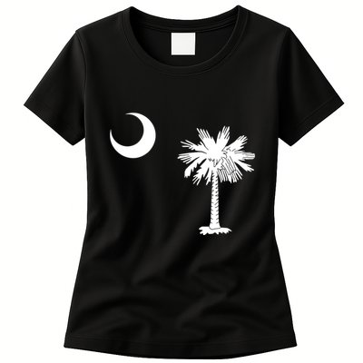 South Carolina State Flag Palmetto Moon Sc Pride Womens T-Shirt