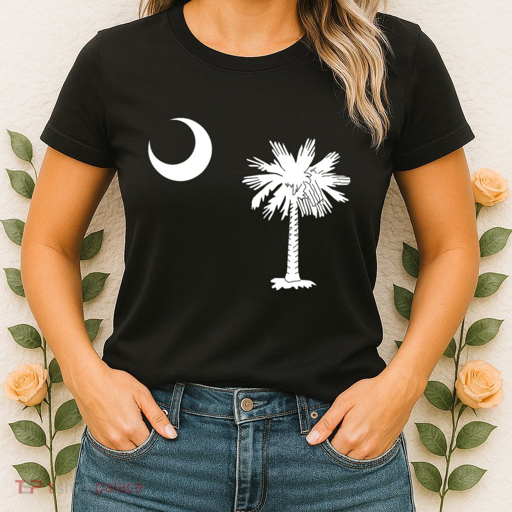 South Carolina State Flag Palmetto Moon Sc Pride Womens T-Shirt
