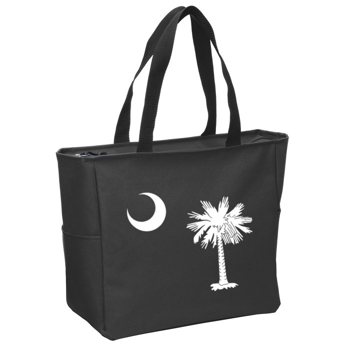 South Carolina State Flag Palmetto Moon Sc Pride Zip Tote Bag
