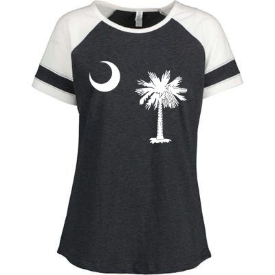 South Carolina State Flag Palmetto Moon Sc Pride Enza Ladies Jersey Colorblock Tee